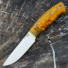 Нож ОЛЕНЬ, M390, стабилизированное дерево 35