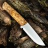Нож БРИГАДИР, М390, СКАНДИ СПУСКИ, карельская берёза
